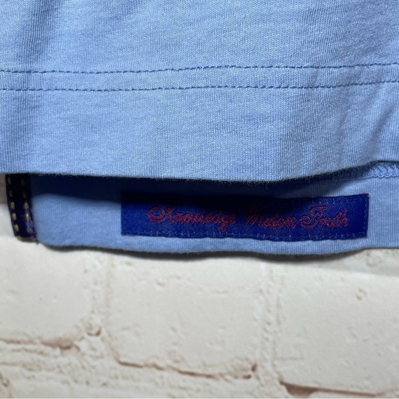 Robert Graham Polo Shirt Mens Large Blue Classic Fit Flip Skull Collar - Picture 7 of 13